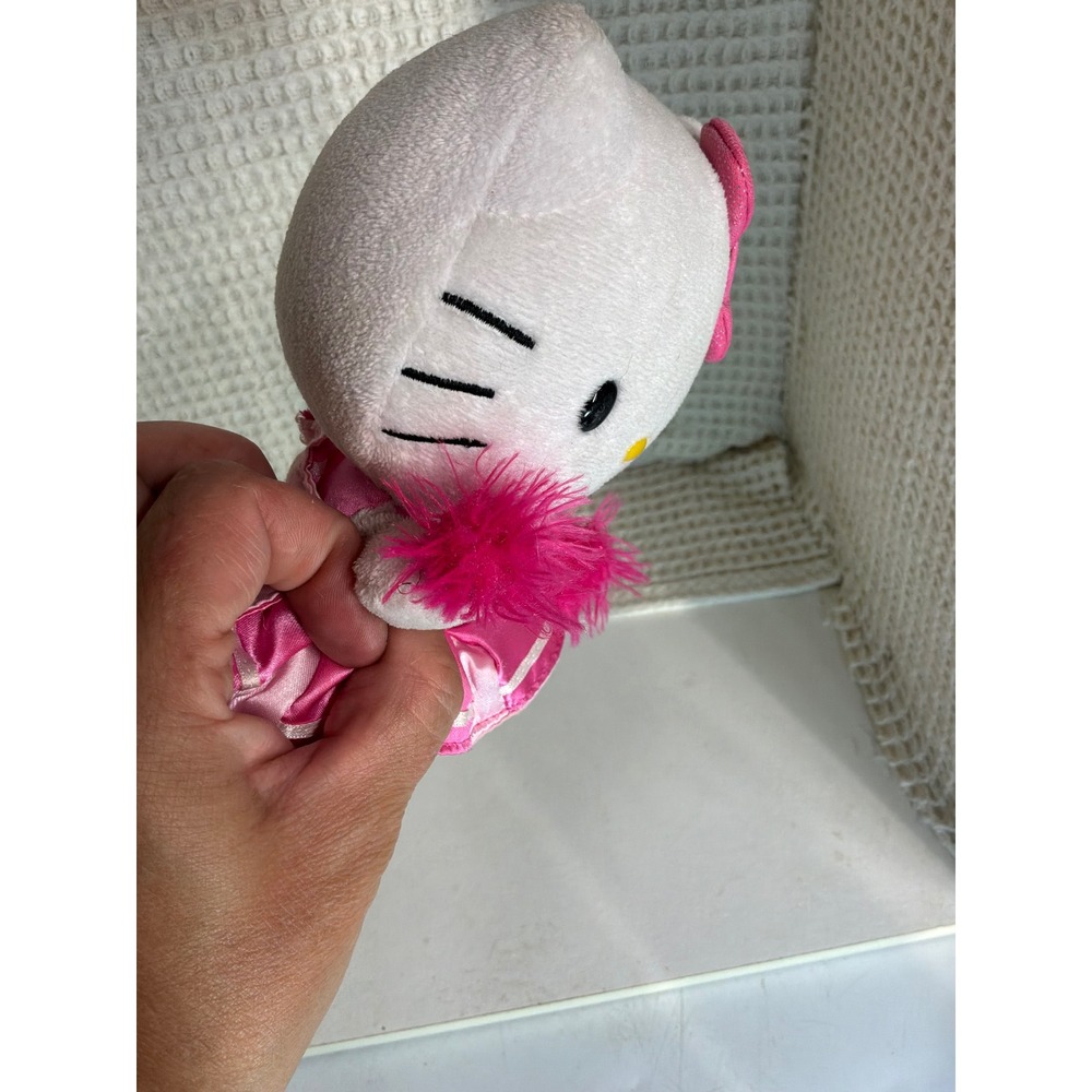 Kawaii Girls Ty Hello Kitty Cheerleader Plush Small Pink White - Picture 6 of 7
